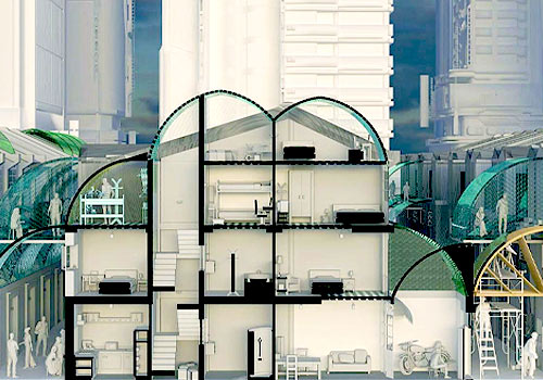 NY Architectural Design Awards Winner - Lilong: Fusion Community by Puze Huang