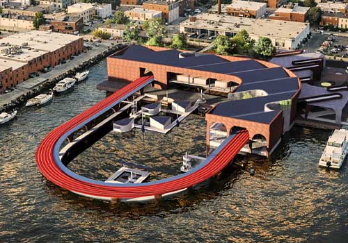 NY Architectural Design Awards Winner - Above and Beyond: A Waterfront Campus for Living With Rising by Chentian Liu