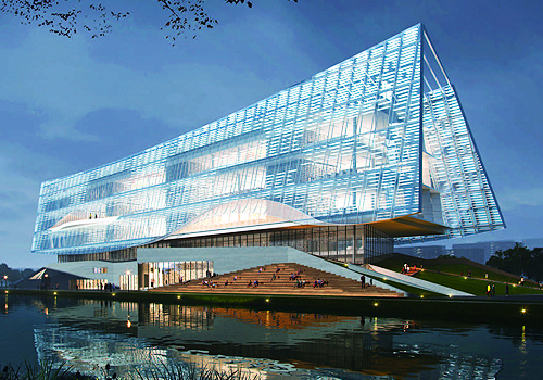 NY Architectural & Interior Design Awards Winner - Jinshan District Library by Arcplus Institute of Shanghai Architectural Design & Research