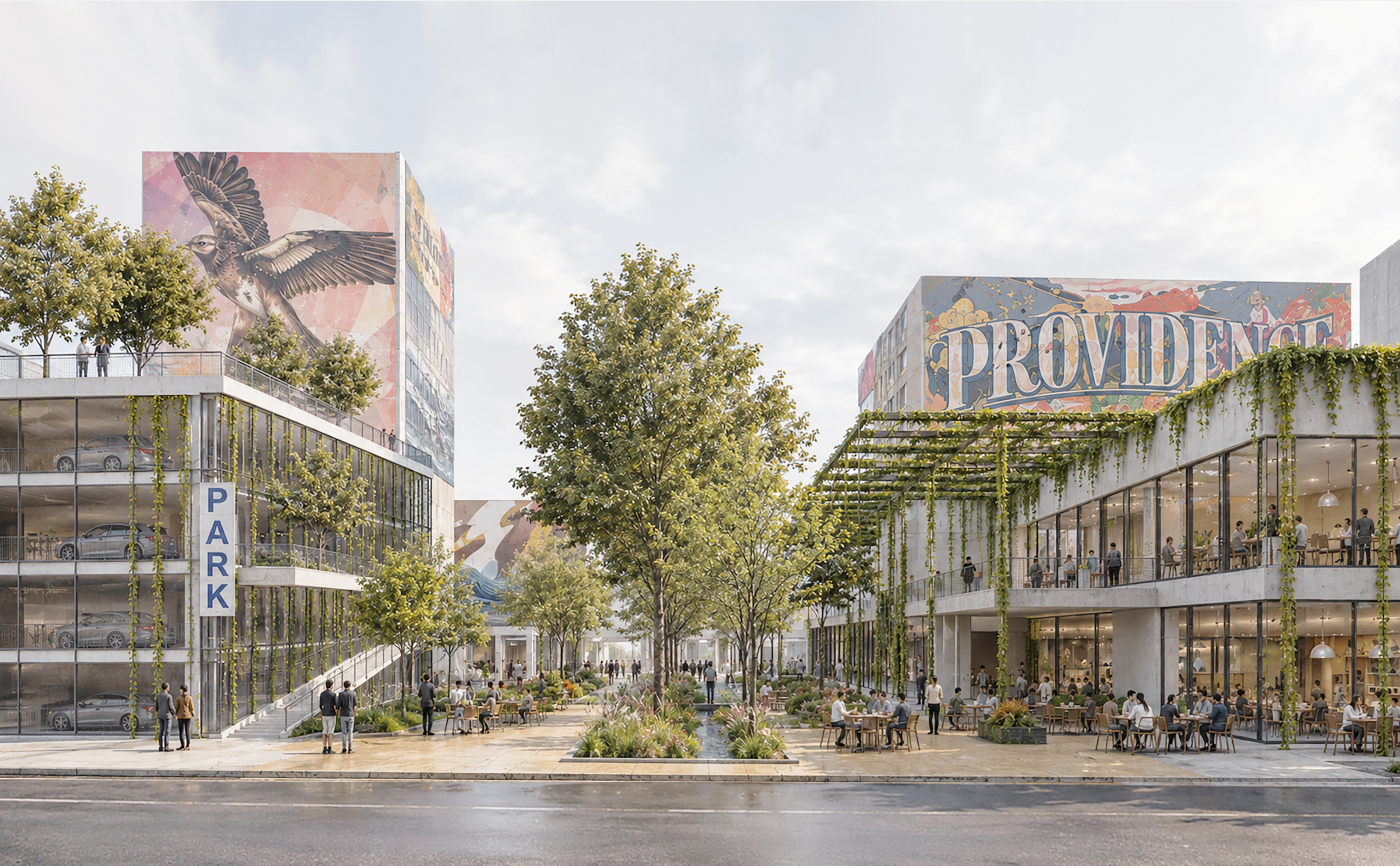 NY Architectural & Interior Design Awards Winner - The Urban Gallery：Reimagining Space Through Mural Network by Zitong Hui